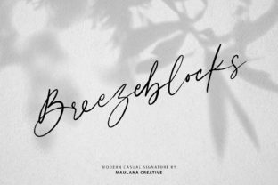 Breezeblocks: A Modern Script Font for Editorial Design