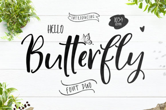 Hello Butterfly Duo Font for Branding