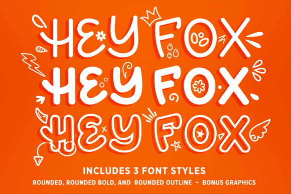 Hey Fox Rounded Font Trio for Bold Campaigns