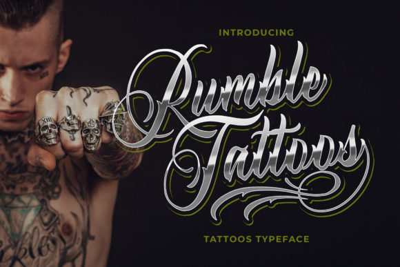 Rumble Tattoos: A Bold Script Font for Web Design